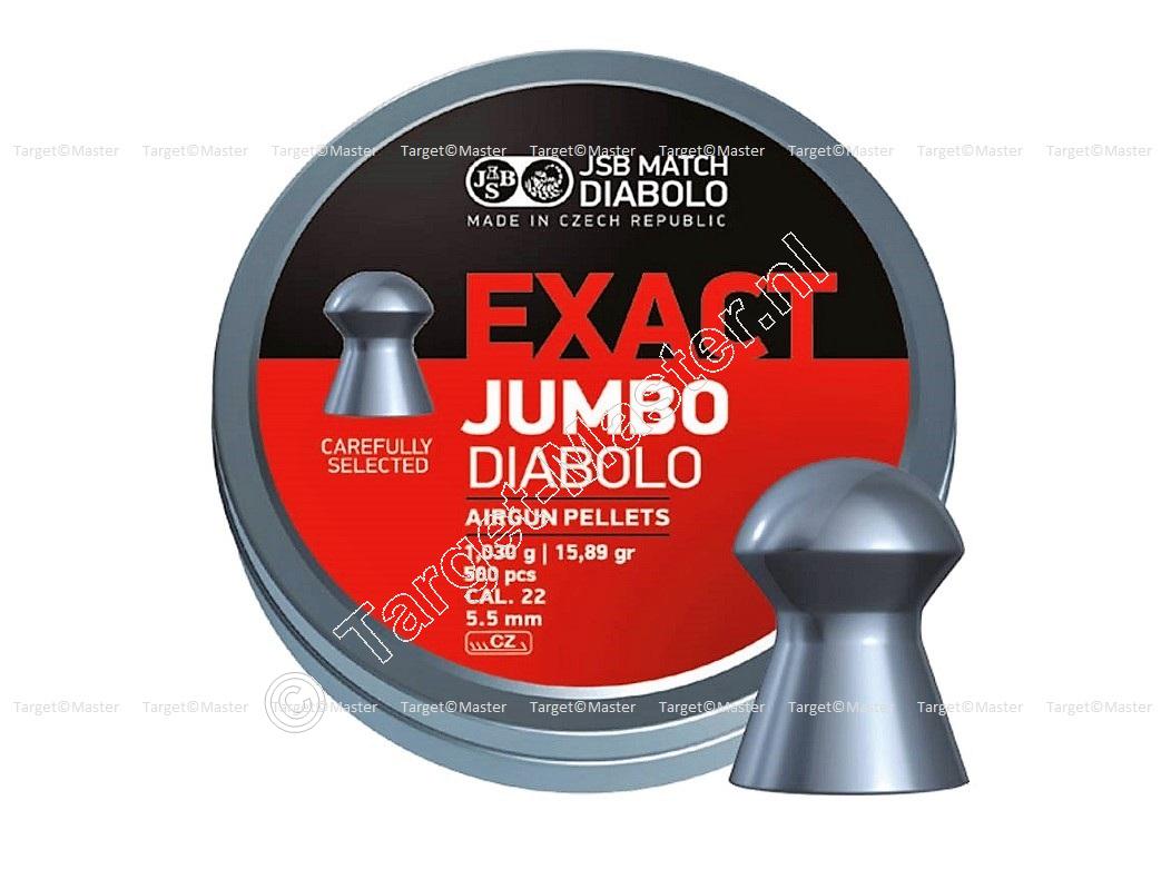 JSB Exact Jumbo 5.50mm Airgun Pellets tin of 250